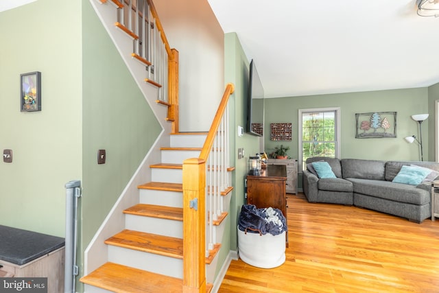 3532 Tall Pines Ln, Snow Hill, MD 21863 - stairway featuring wood finished floors