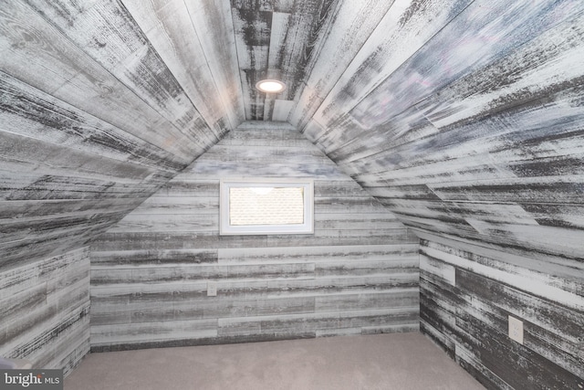 3532 Tall Pines Ln, Snow Hill, MD 21863 - bonus room featuring wood walls, vaulted ceiling, and wood ceiling