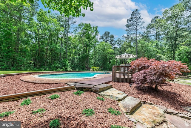 3532 Tall Pines Ln, Snow Hill, MD 21863 - outdoor pool featuring a deck