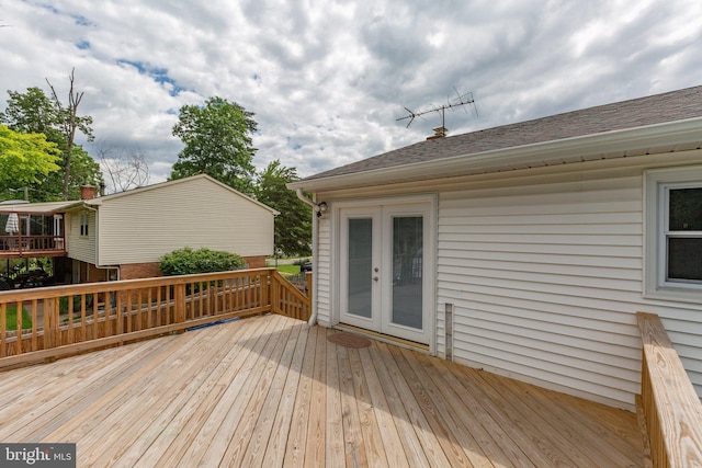 1704 Horner Rd, Woodbridge, VA 22191 - wooden terrace with french doors