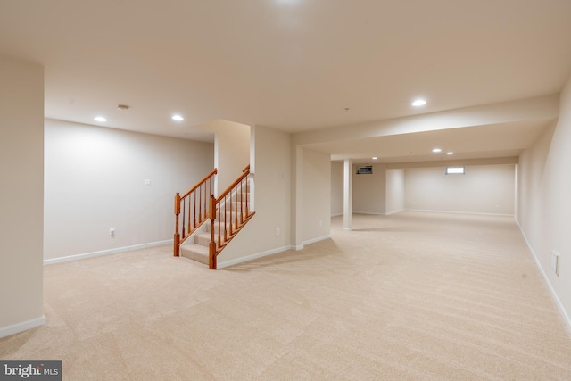1908 Golden Morning Dr Unit 38, Bowie, MD 20721 - finished below grade area with stairs, recessed lighting, light carpet, and baseboards
