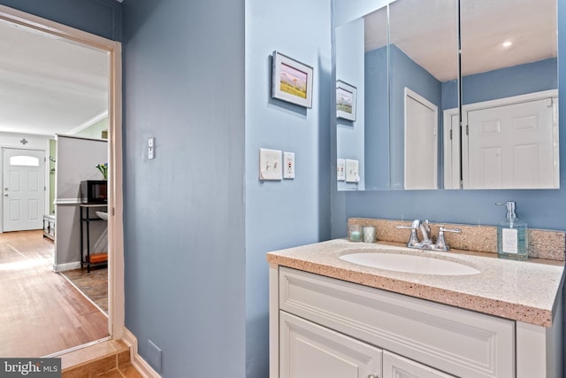 9615 51st Pl, College Park, MD 20740 - bathroom with vanity and baseboards