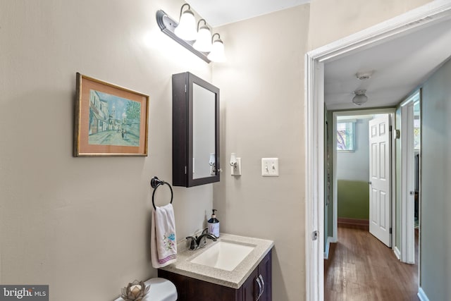 9615 51st Pl, College Park, MD 20740 - bathroom featuring vanity and wood finished floors
