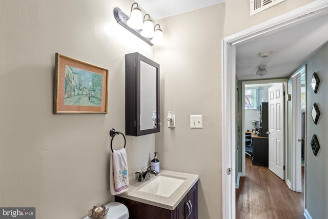 9615 51st Pl, College Park, MD 20740 - bathroom with vanity and wood finished floors