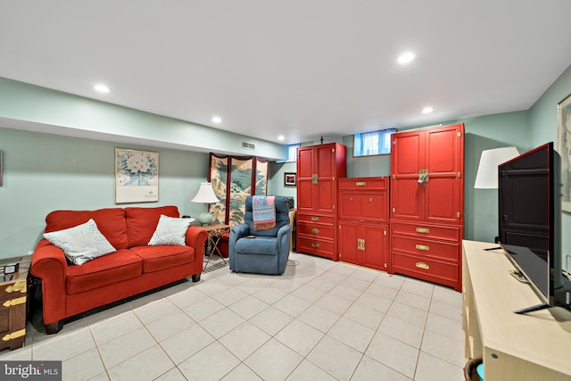 1812 Fairmount Ave, Philadelphia, PA 19130 - living room featuring recessed lighting and light tile patterned flooring