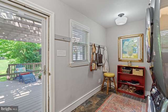 20 Oberlin Ave, Swarthmore, PA 19081 - doorway with stone finish floors and baseboards