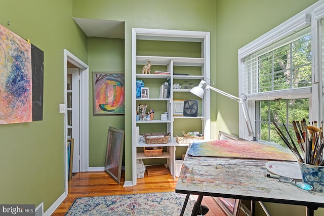 20 Oberlin Ave, Swarthmore, PA 19081 - home office with wood finished floors and baseboards