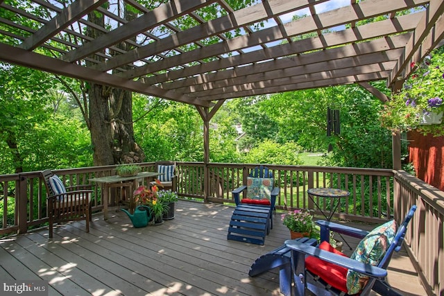 20 Oberlin Ave, Swarthmore, PA 19081 - wooden deck featuring a pergola