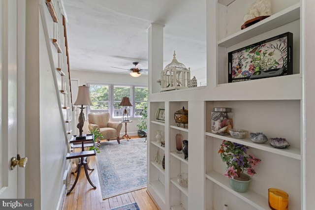 20 Oberlin Ave, Swarthmore, PA 19081 - hallway with wood finished floors and stairs