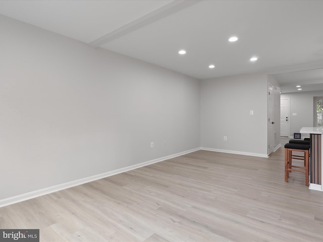 14282 Newbern Loop, Gainesville, VA 20155 - unfurnished living room featuring light wood-type flooring, recessed lighting, and baseboards