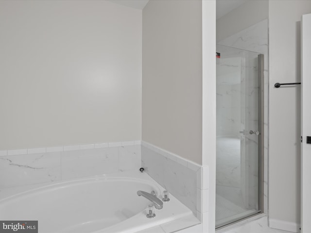 14282 Newbern Loop, Gainesville, VA 20155 - bathroom featuring a garden tub and a marble finish shower
