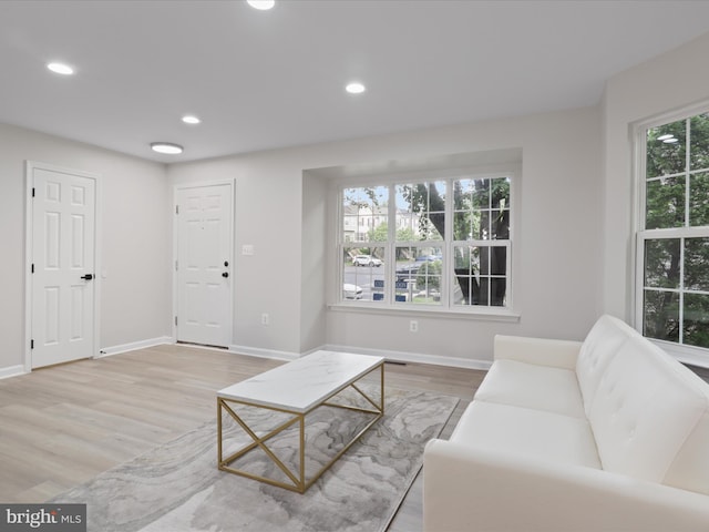 14282 Newbern Loop, Gainesville, VA 20155 - living room featuring wood finished floors, baseboards, and recessed lighting