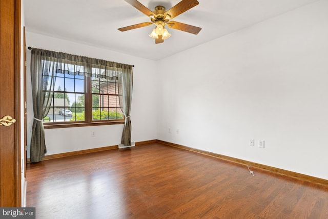 25 Warm Breeze Ct, Hanover, PA 17331 - empty room with baseboards, wood finished floors, and a ceiling fan