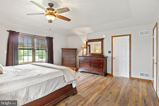 25 Warm Breeze Ct, Hanover, PA 17331 - bedroom with wood-type flooring, baseboards, a ceiling fan, and a raised ceiling