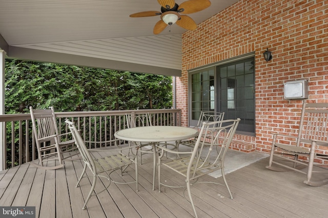 25 Warm Breeze Ct, Hanover, PA 17331 - wooden deck with ceiling fan and outdoor dining space