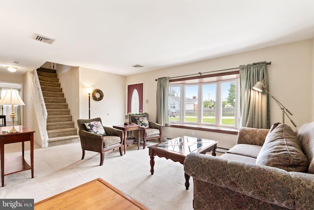 559 Schenely Ave, King Of Prussia, PA 19406 - living room featuring stairway and carpet flooring