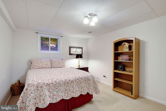 2119 Saint Heather Ln, Gambrills, MD 21054 - bedroom featuring carpet, baseboards, and a drop ceiling