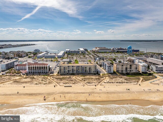 3801 Atlantic Ave Unit 517, Ocean City, MD 21842 - bird's eye view of waterfront with a beach