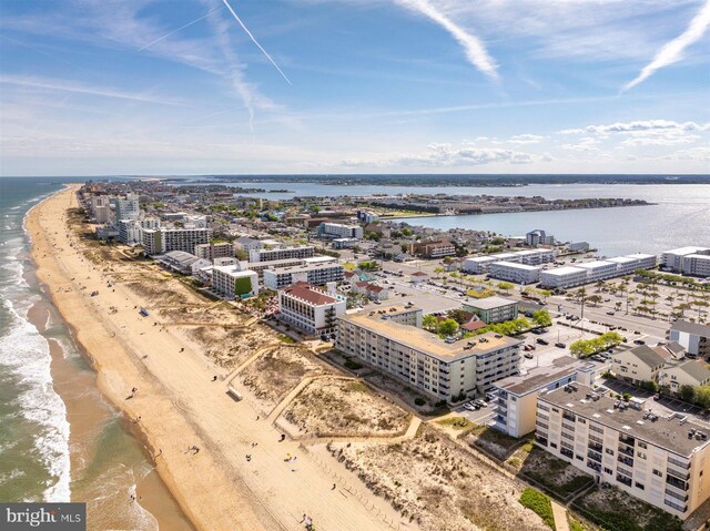 3801 Atlantic Ave Unit 517, Ocean City, MD 21842 - drone / aerial view of waterfront with a beach