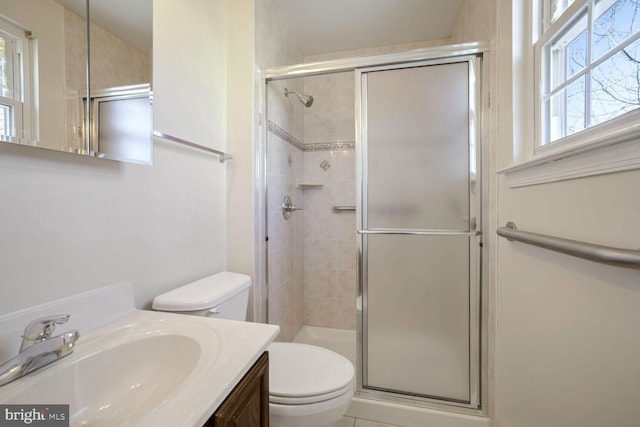 1 Ridge Heights Ct, Gaithersburg, MD 20879 - full bath with toilet, a shower stall, and vanity