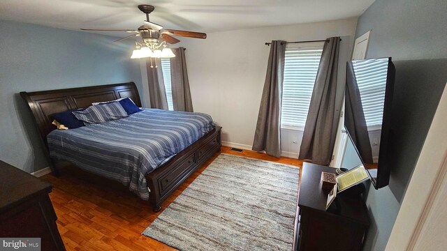 14 Curry Ln, Horsham, PA 19044 - bedroom with wood finished floors, ceiling fan, and baseboards
