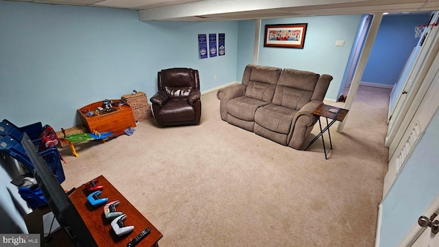 14 Curry Ln, Horsham, PA 19044 - living room with carpet floors and baseboards