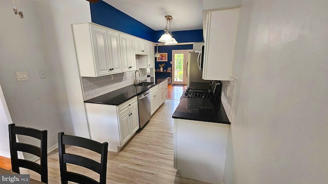 14 Curry Ln, Horsham, PA 19044 - kitchen featuring dishwasher, a sink, dark countertops, and tasteful backsplash