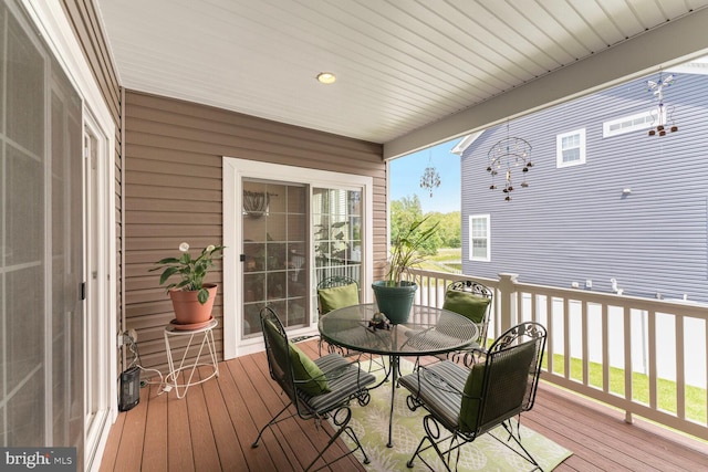 5544 Old Colony Ct, White Plains, MD 20695 - wooden deck featuring outdoor dining area