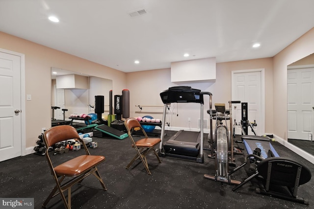 5544 Old Colony Ct, White Plains, MD 20695 - exercise room featuring recessed lighting and baseboards