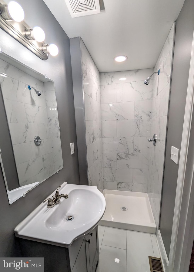 1512 W Pratt St, Baltimore, MD 21223 - bathroom featuring a stall shower and vanity