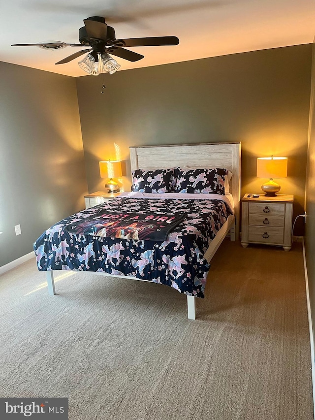 19 Zanella Dr, Emmitsburg, MD 21727 - bedroom with carpet, baseboards, and a ceiling fan