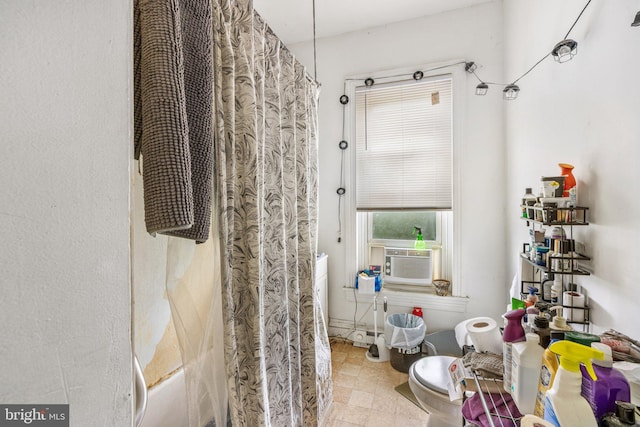 236 N Charlotte St, Pottstown, PA 19464 - full bath with cooling unit and toilet