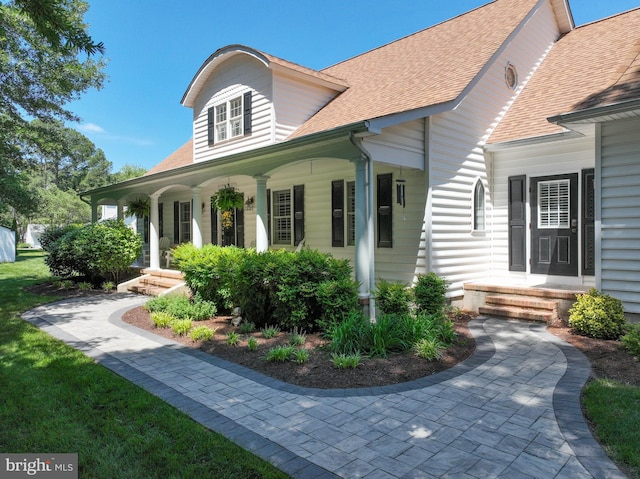 205 Mallard Dr, Stevensville, MD 21666 - view of front of home with a porch and roof with shingles
