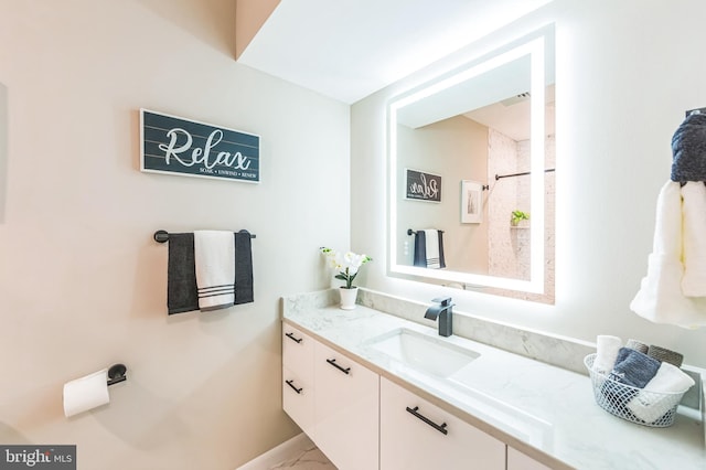 44 S Brookside Rd, Springfield, PA 19064 - full bathroom with vanity, a shower with shower curtain, and baseboards