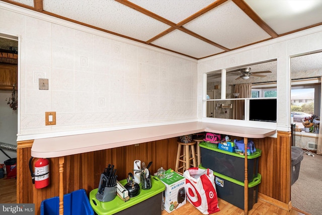 11 Langdon Rd, Burlington, NJ 08016 - rec room with a ceiling fan and wood finished floors