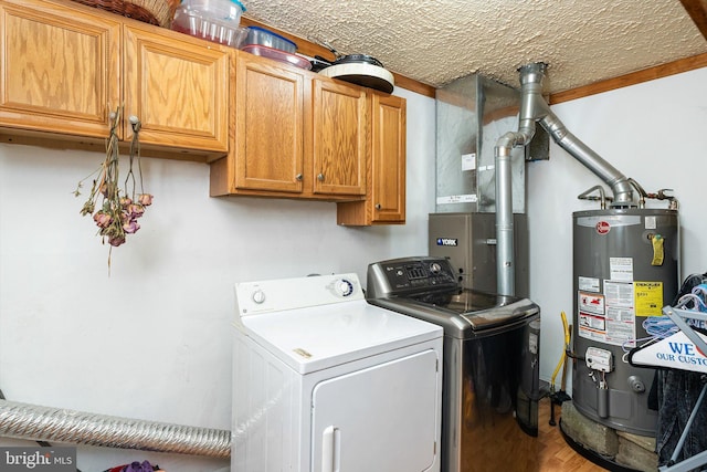 11 Langdon Rd, Burlington, NJ 08016 - laundry room with cabinet space, gas water heater, independent washer and dryer, and wood finished floors