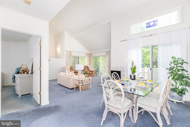 33340 Timberview Ct Unit 21003, Bethany Beach, DE 19930 - carpeted dining area featuring vaulted ceiling