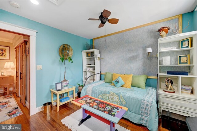 4224 Evans Chapel Rd, Baltimore, MD 21211 - bedroom featuring wood finished floors, baseboards, and ceiling fan