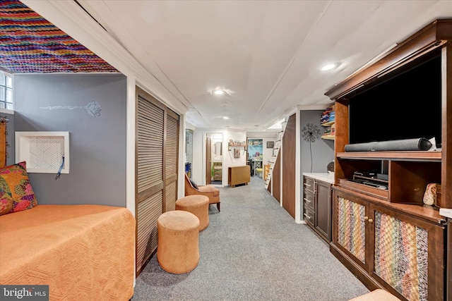 4224 Evans Chapel Rd, Baltimore, MD 21211 - corridor with carpet floors and recessed lighting