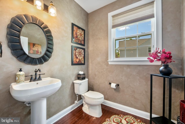 60 Sleepy Hollow Dr, Tabernacle, NJ 08088 - half bathroom featuring wood finished floors, toilet, and baseboards