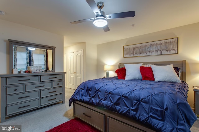 16600 Tortola Dr, Accokeek, MD 20607 - carpeted bedroom with a ceiling fan