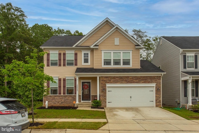 16600 Tortola Dr, Accokeek, MD 20607 - view of front of home featuring stone siding and driveway