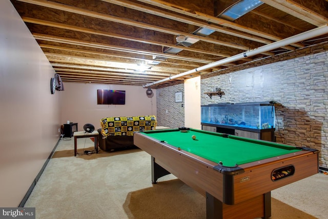 16600 Tortola Dr, Accokeek, MD 20607 - recreation room featuring pool table and carpet flooring