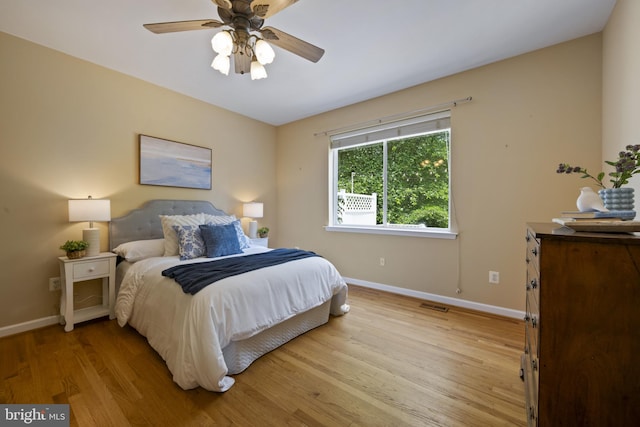 3403 Niagara Rd, Annapolis, MD 21403 - bedroom with light wood finished floors and a ceiling fan