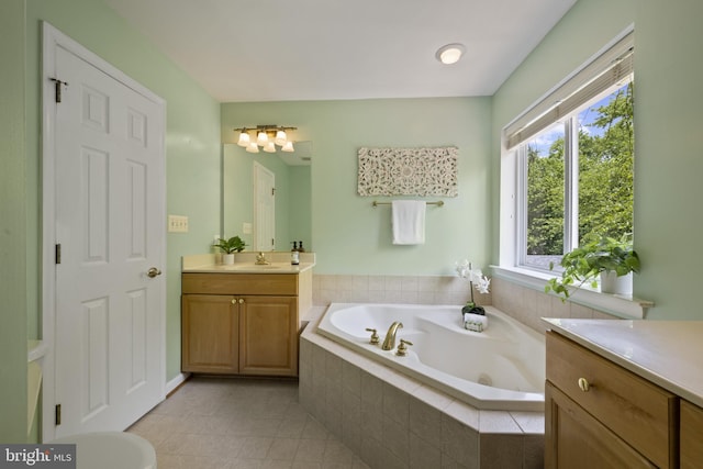 3403 Niagara Rd, Annapolis, MD 21403 - full bathroom with a whirlpool tub, vanity, and tile patterned floors
