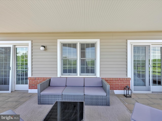 2415 Sharp Mountain Rd, Pottsville, PA 17901 - view of patio with an outdoor living space