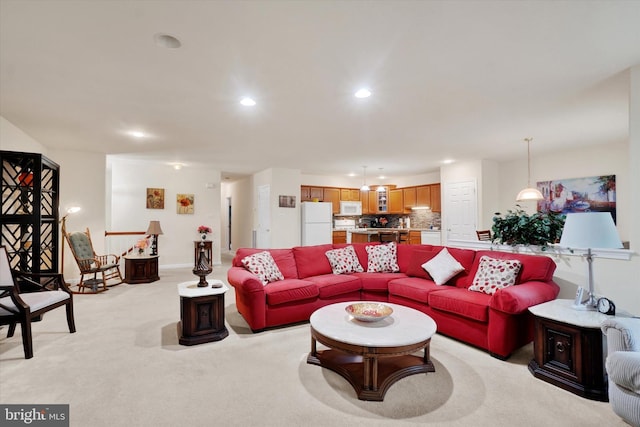 4 Hardy Ct, Lancaster, PA 17602 - living room featuring recessed lighting and light colored carpet