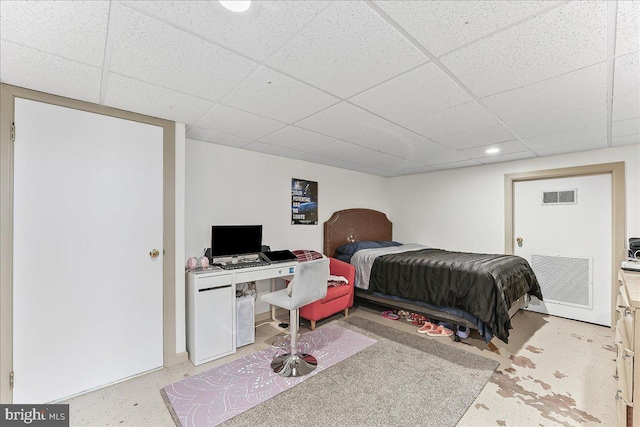 320 Lees Brg, Nottingham, PA 19362 - bedroom featuring a paneled ceiling, recessed lighting, and an office area