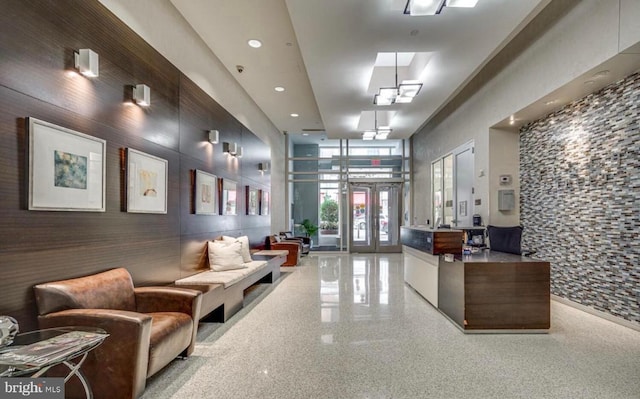 157 Fleet Unit 307, Oxon Hill, MD 20745 - common area featuring a high ceiling and recessed lighting