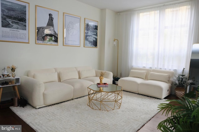 157 Fleet Unit 307, Oxon Hill, MD 20745 - living area with healthy amount of natural light and wood finished floors
